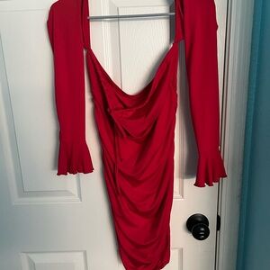 Lightly worn red mini dresss